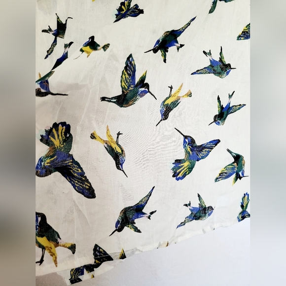 Lane Bryant Women's 100%Cotton White Bird Print Top Blouse 22/24 NEW - Picture 12 of 16